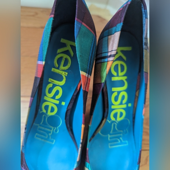 🏵️💚 Kensie Girl Plaid Heels 👠 - Picture 2 of 5
